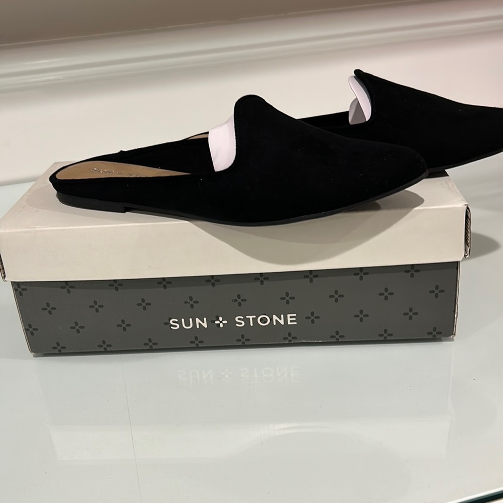 Mules Slip suede low heels